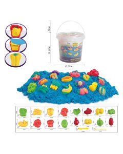 Kinetički pijesak za oblikovanje u kantici, 16 kalupa