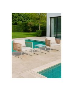 Vrtni sofa set 3-dijelni, okrugli PE ratan