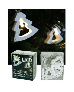 LED drveni borići 5,8x5,2 cm, 10L bat