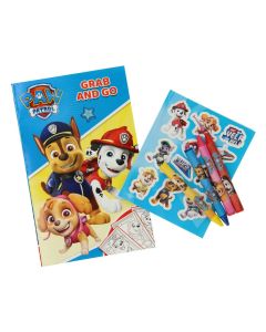 Paw Patrol, bojanka s naljepnicama i voštanim bojicama