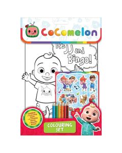 Cocomelon, set za bojanje s naljepnicama i olovkama u boji