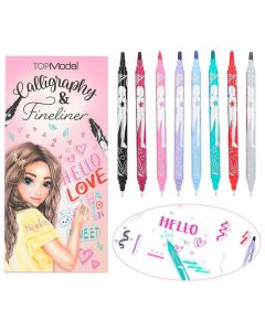 Top Model calligraphy and fineliner set, 8/1 pak